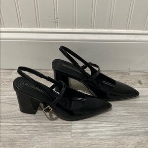BCBGeneration Black Slingback Pumps